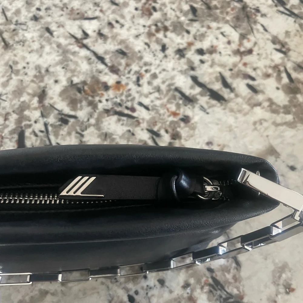 The Attico Mini Wynona Chain Leather Clutch - Picture 8 of 13